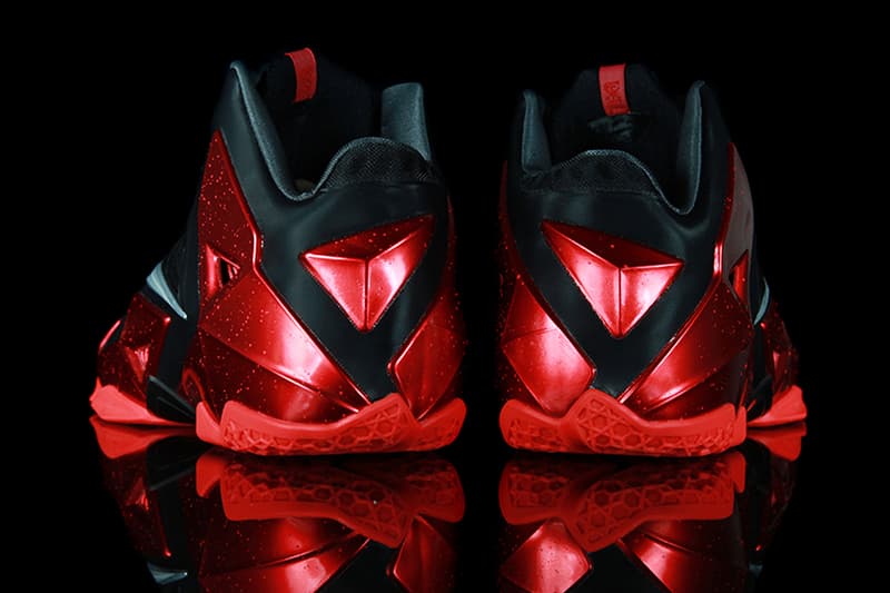 Nike LeBron 11 Black/Metallic Silver-University Red-Bright Crimson ...