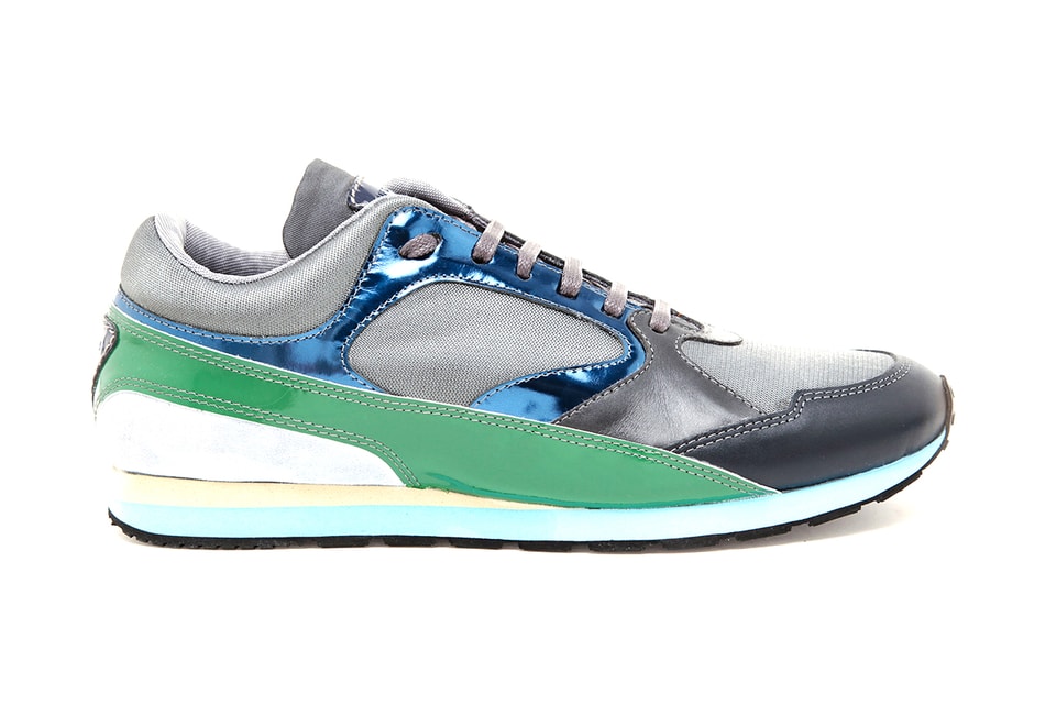 Raf Simons Contrasting Leather, Suede and Mesh Sneakers
