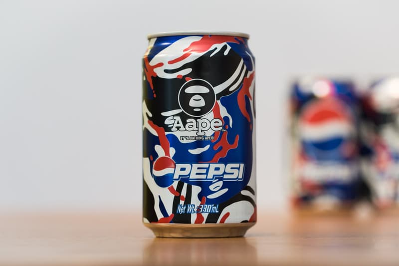 AAPE by A Bathing Ape x Pepsi 2013 “MOONFACE CAMO” Cans | HYPEBEAST