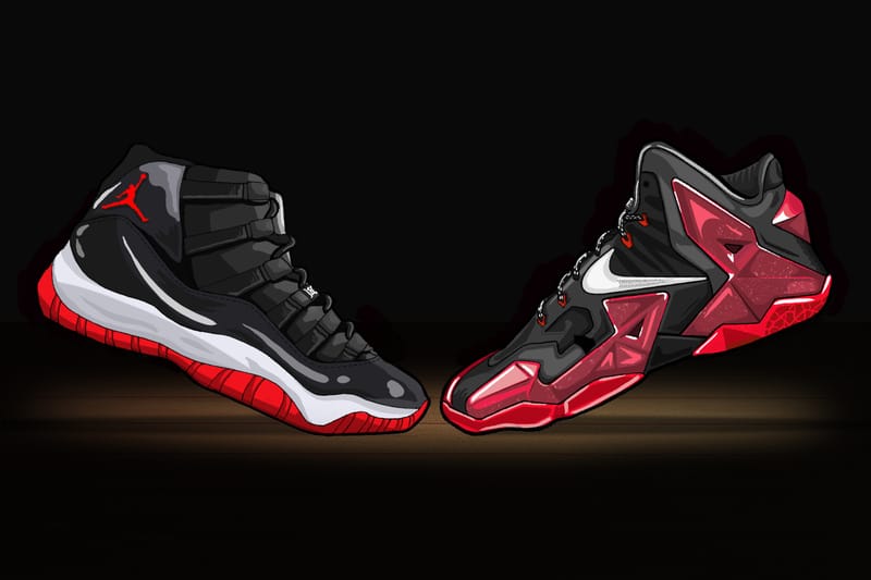 Lebron store mj shoes