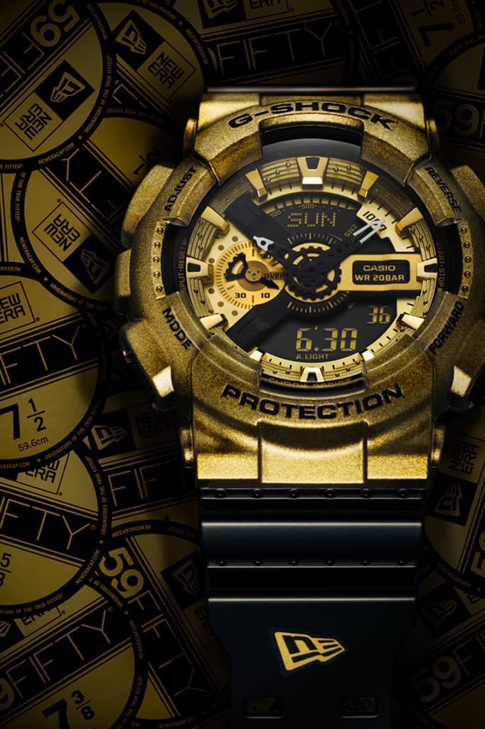 Bracelet De Montre Casio G-Shock Limited Edition New Era - Modèle GM-110NE-1A - Doré