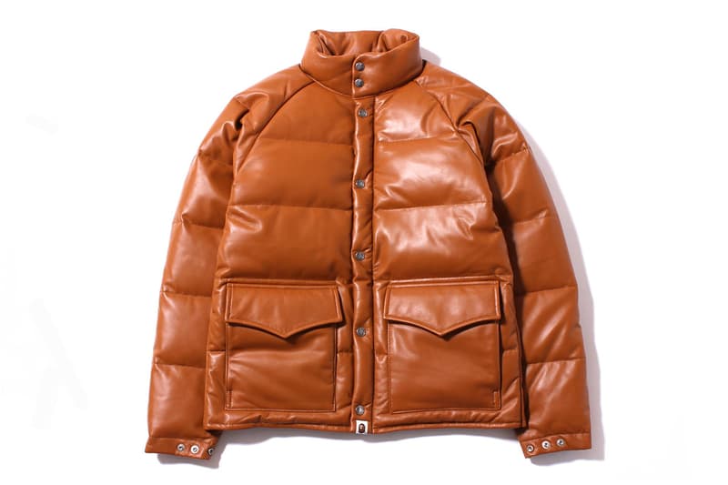 A Bathing Ape 2013 FallWinter LEATHER CLASSIC DOWN JACKET HYPEBEAST