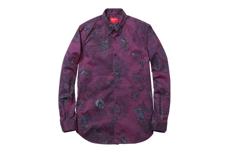 Supreme acid floral on sale shirt