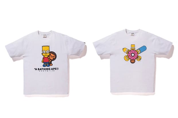A BATHING APE / ×the simpsons/BABY MILO/Tシャツ/S/コットン/WHT The Simpsons x A Bathing Ape Baby Milo Collection | Hypebeast