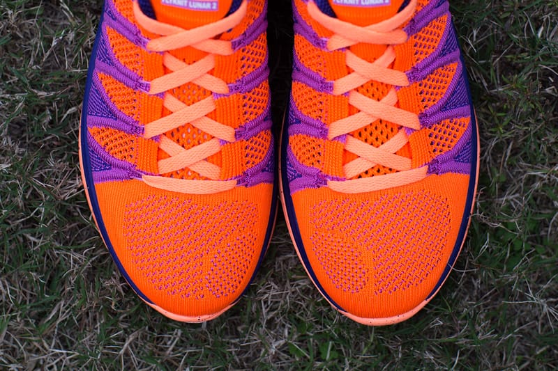 Nike flyknit lunar 2 cheap femme orange