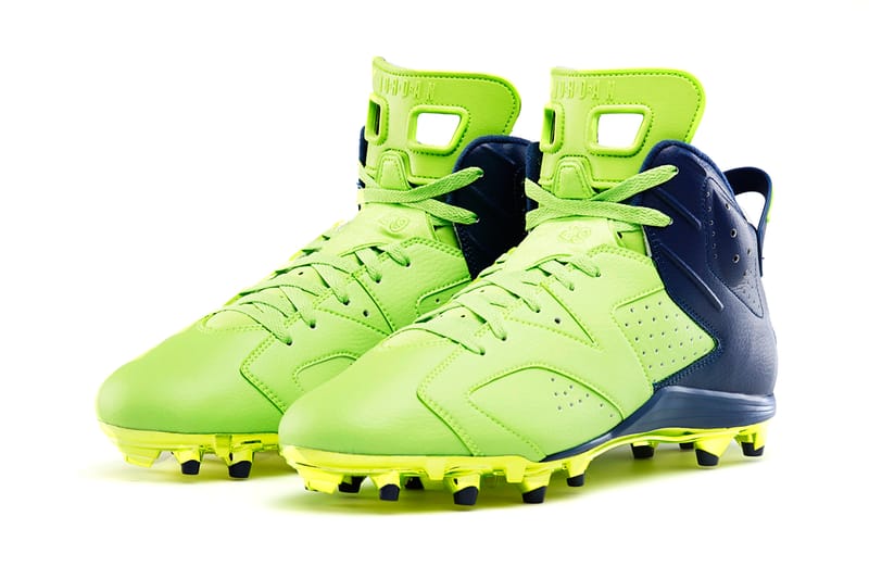 Jordan football cleats green best sale