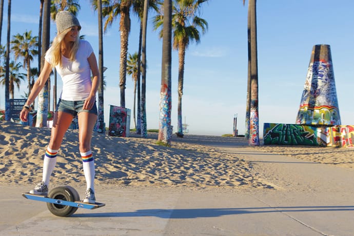 one wheel self balancing skateboard