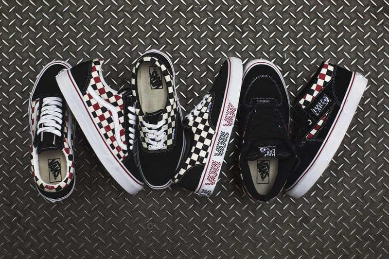 Van black outlet and white checkered