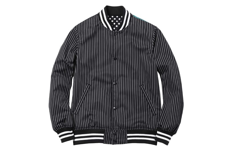 Supreme x comme outlet des garcons varsity jacket