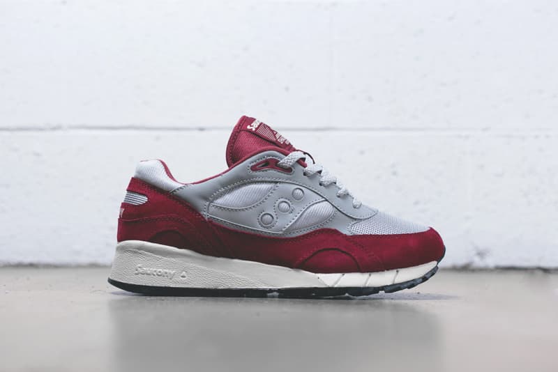 Saucony Men's Grid Shadow 2 Sneakers in Cream/Red Saucony