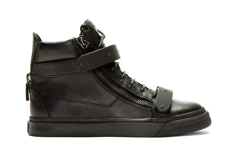 Giuseppe Zanotti Black Out Matte Leather London Sneaker Hypebeast