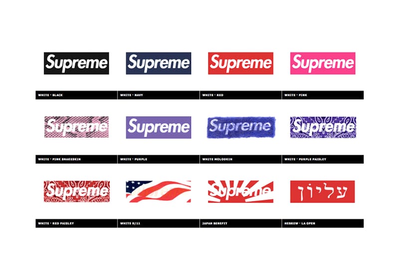 Every supreme box clearance logo