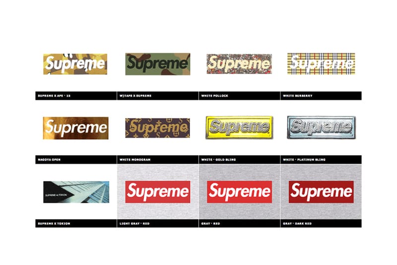 All supreme box outlet logo stickers