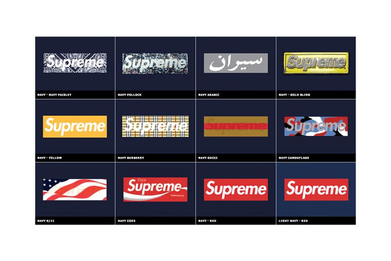 Supreme all shop box logos