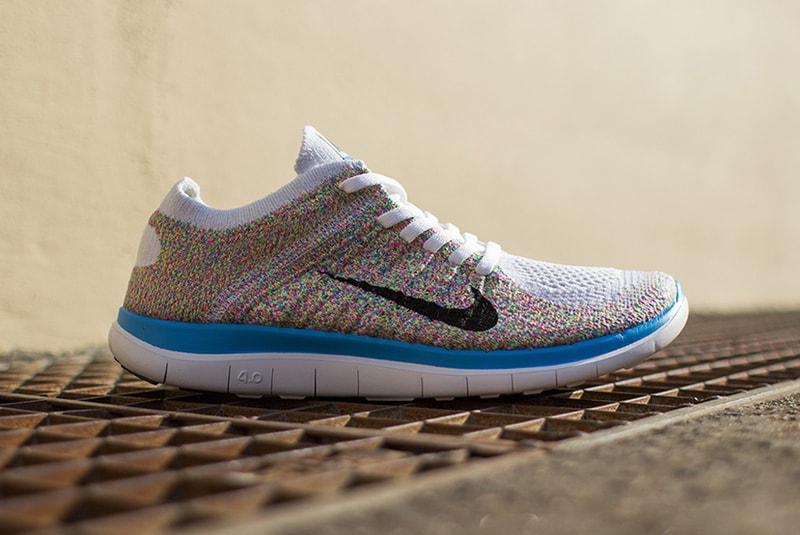 nike free flyknit 5.0 rainbow womens white