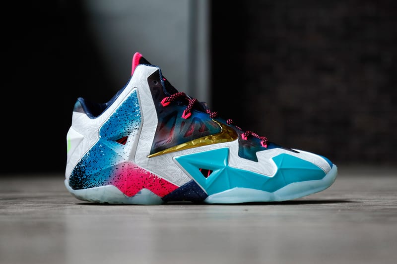 Red and blue lebron 11 on sale