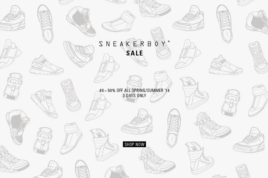 SNEAKERBOY Offering 4050 Off All Spring/Summer 2014 Items Hypebeast