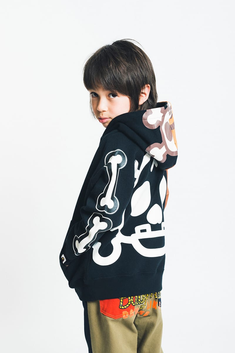 a bathing ape kidsシャークパーカー ジャンパー イエロー+