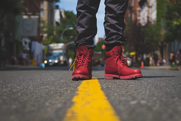 Boys red best sale timberland boots