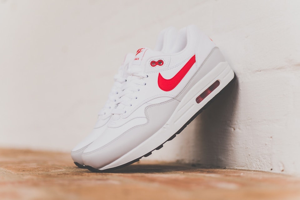 Nike Air Max 1 Leather White/University Red | Hypebeast