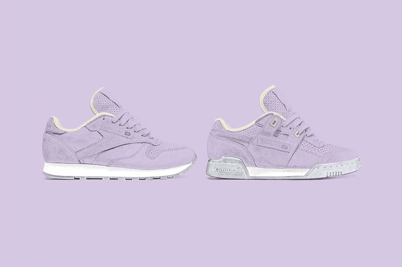 Pastel purple cheap reebok classics