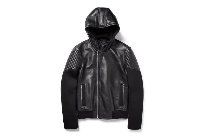 Givenchy Hooded Leather and Neoprene Jacket HYPEBEAST