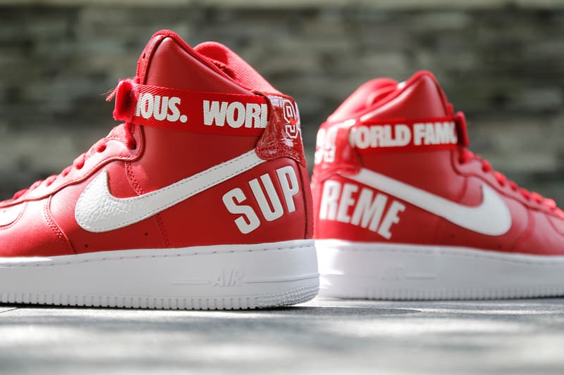 air force 1 high supreme world famous red