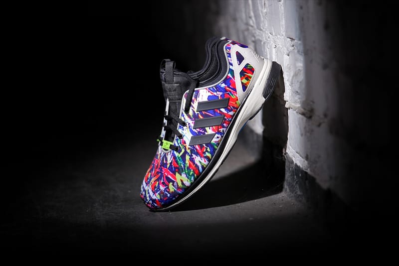 Multi coloured adidas zx flux best sale