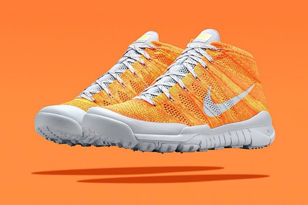 nike flyknit chukka orange