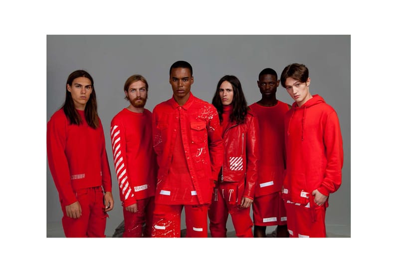 Off white clearance tracksuit red