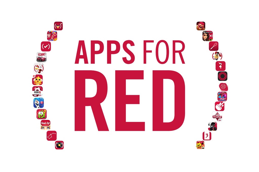 Apple запускает масштабный сбор средств для проекта RED с участием крупнейших разработчиков приложений