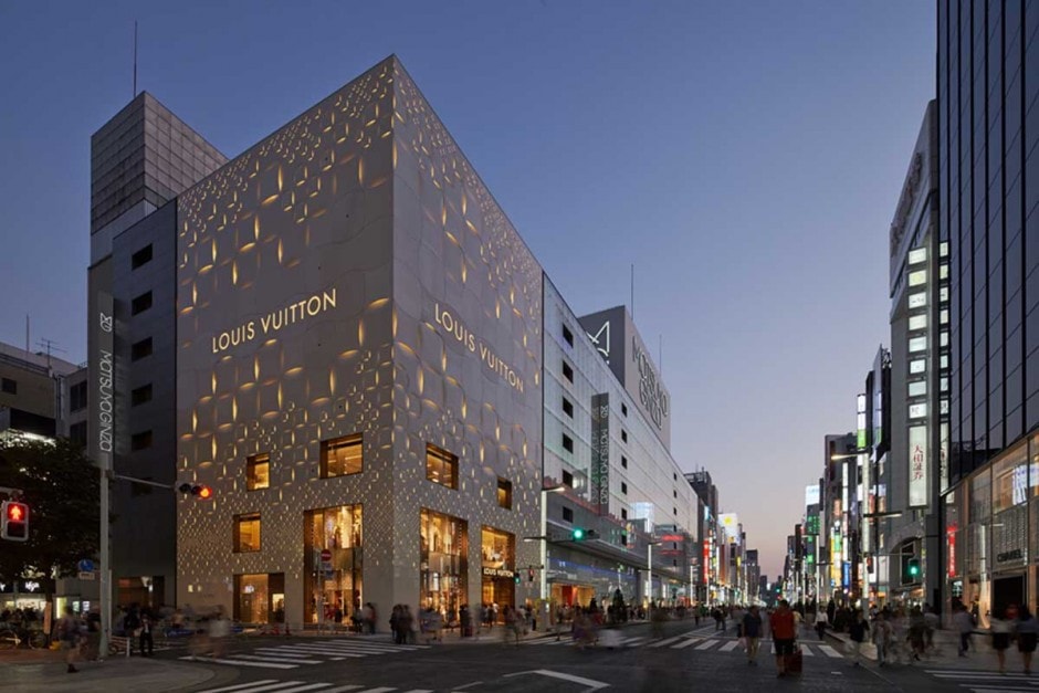 Фасад Мацуя Гиндза Louis Vuitton от Джуна Аоки