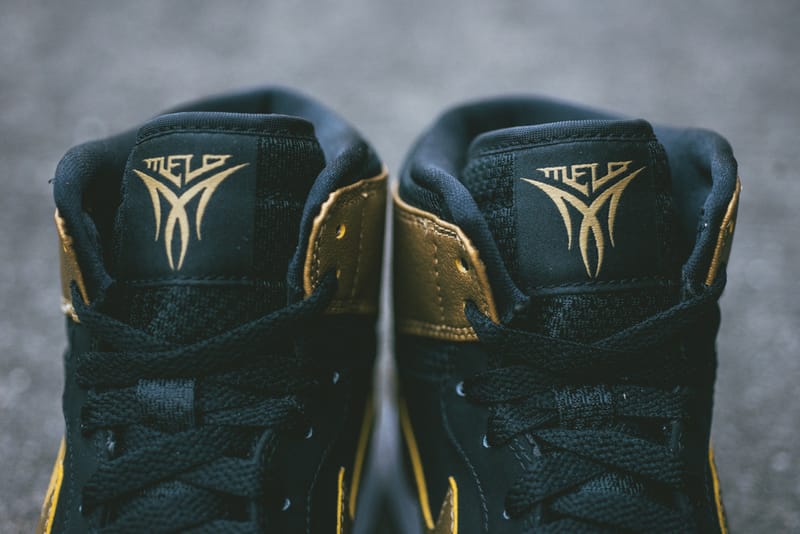 Black and gold melo best sale jordan 1