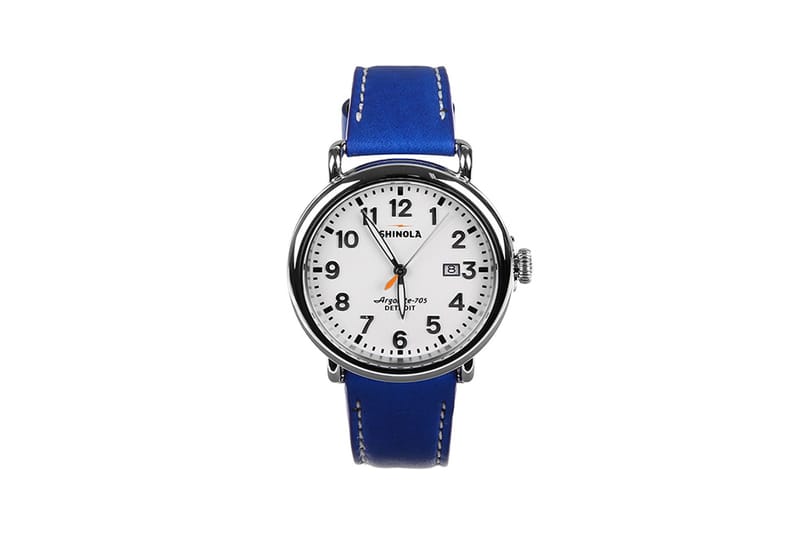 colette x Shinola Limited Edition Custom Blue Runwell Watch