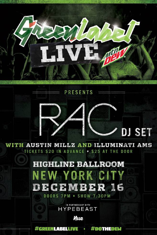 HYPEBEAST and Green Label Present Green Label Live with RAC (DJ Set ...
