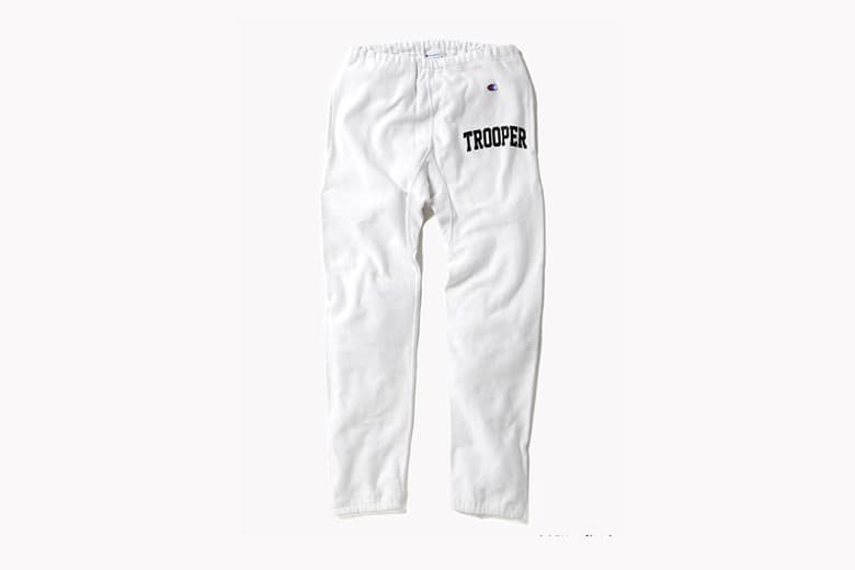 beams x champion straight hem pants