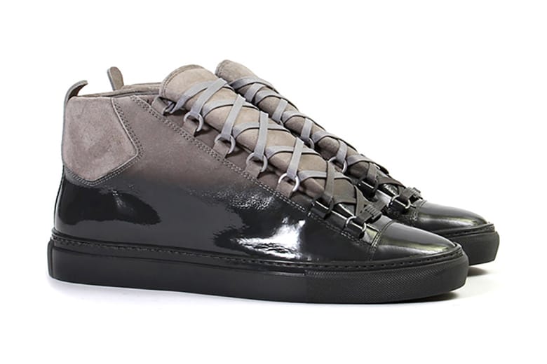 Balenciaga arena high black leather best sale