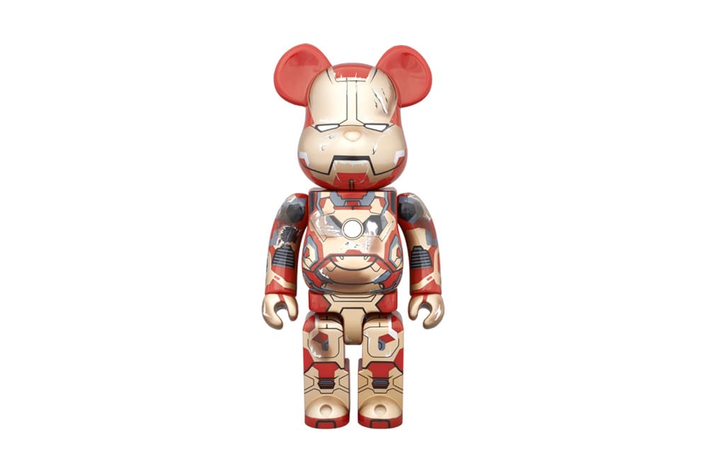 Marvel x Medicom Toy Iron Man MARK XLII 400% and 100% Bearbrick 