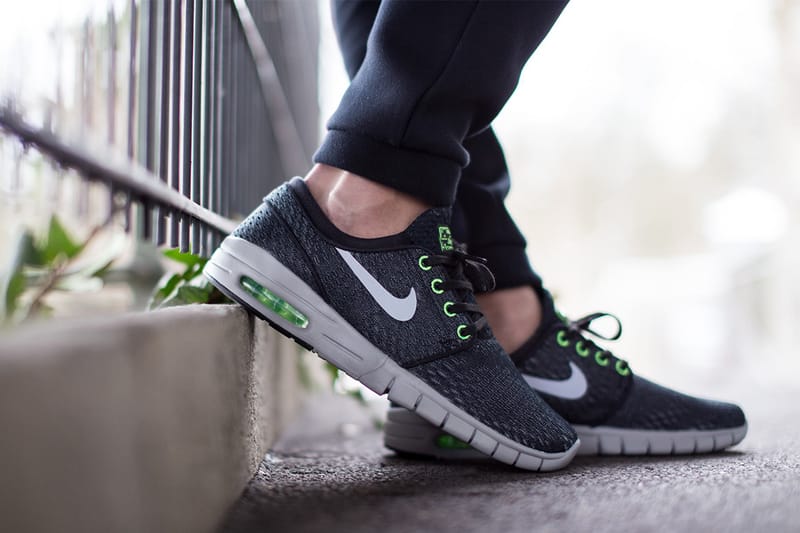 Nike SB Stefan Janoski Max Black Wolf Grey Flash Lime Hypebeast