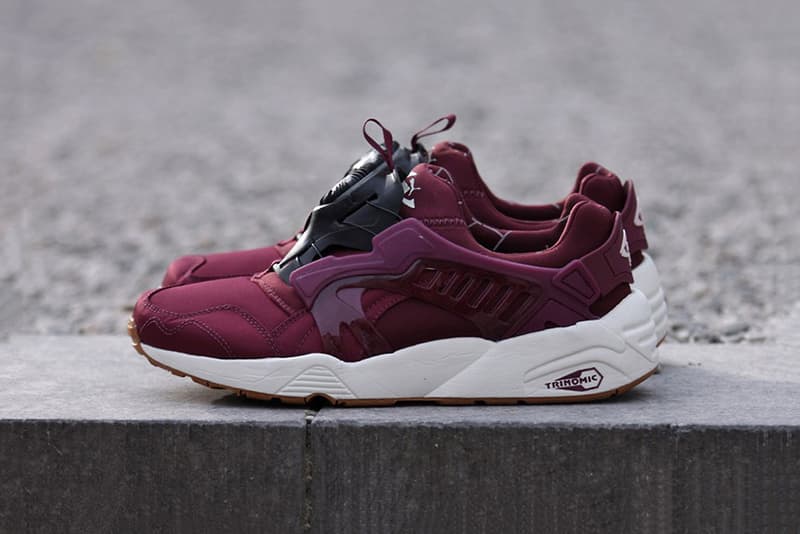 puma burgundy slides