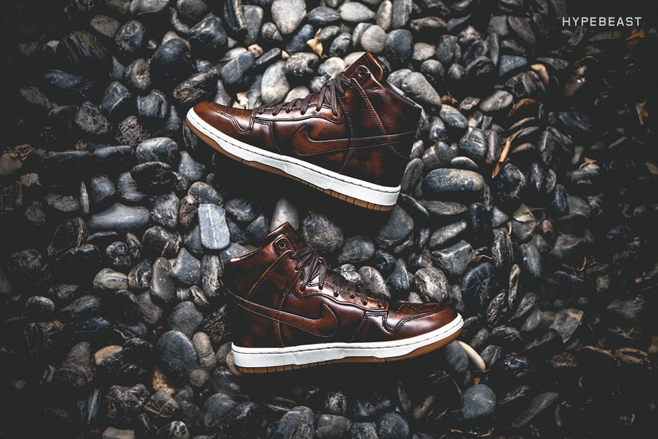 nike dunk burnished leather