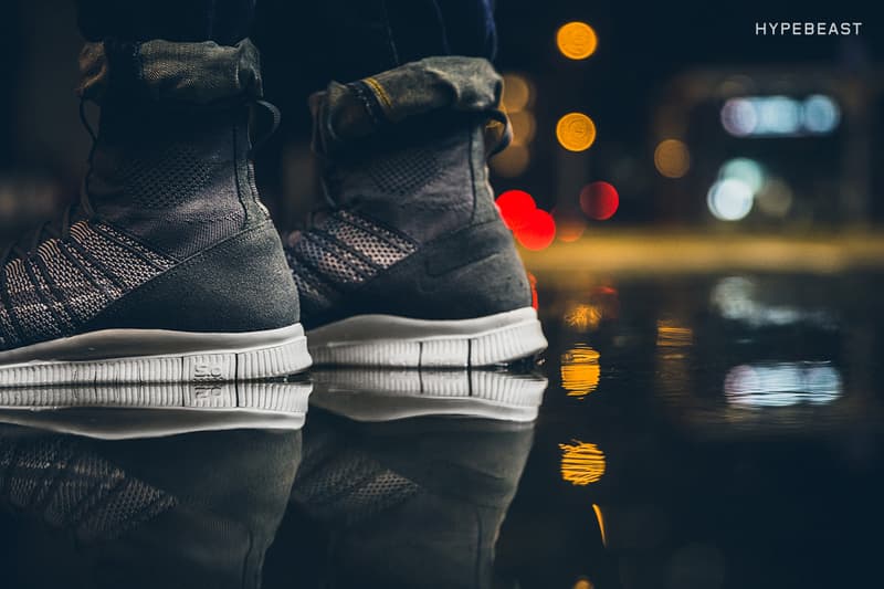 nike free flyknit mercurial dark grey
