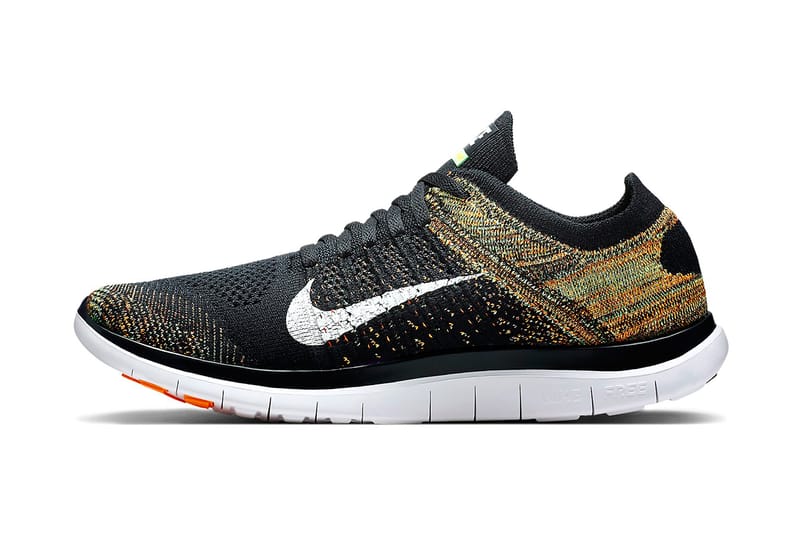 Nike free 4.0 cheap flyknit green and orange