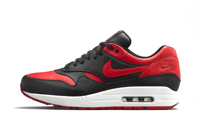 Nike air max 1 best sale premium black and red