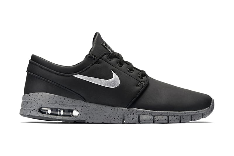 Nike SB Stefan Janoski Max Leather QS Black Metallic Cool Grey