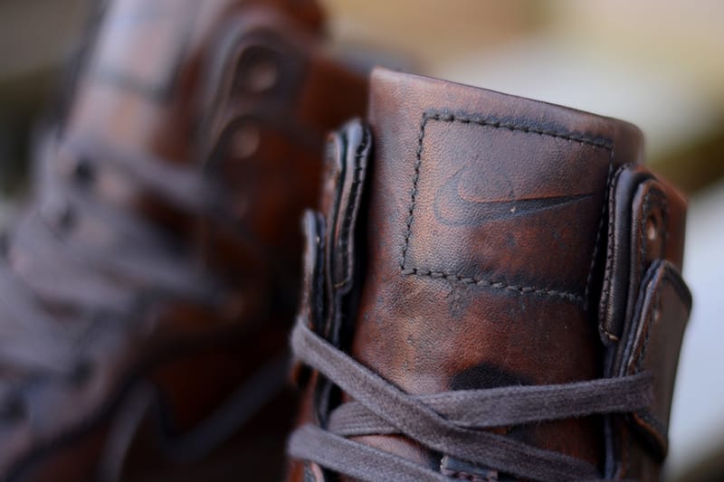 Nike dunk high burnished leather sale