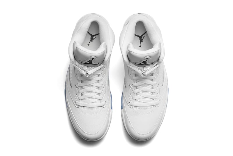 Jordan 5 retro metallic on sale white