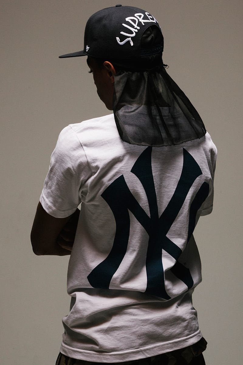 Supreme yankees t discount shirt