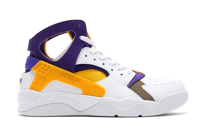 Nike huarache purple and yellow on sale