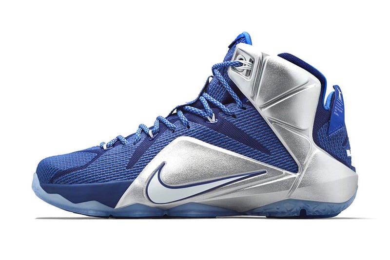 Lebron 12 blue and silver on sale